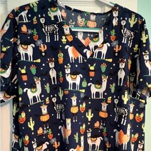 2xl Halloween scrub top